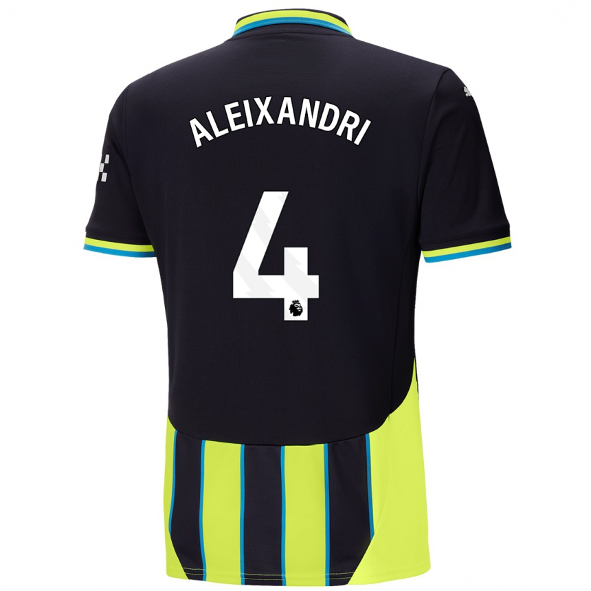 Niño Fútbol Camiseta Laia Aleixandri #4 Azul Amarillo 2ª Equipación 2024/25 Argentina