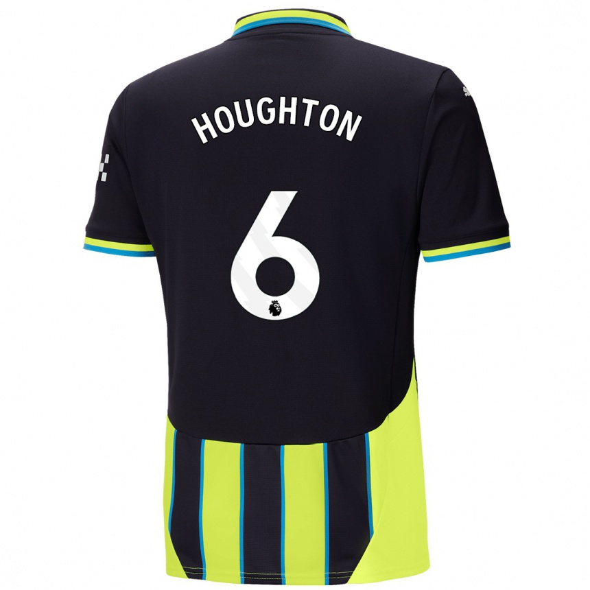 Niño Fútbol Camiseta Steph Houghton #6 Azul Amarillo 2ª Equipación 2024/25 Argentina