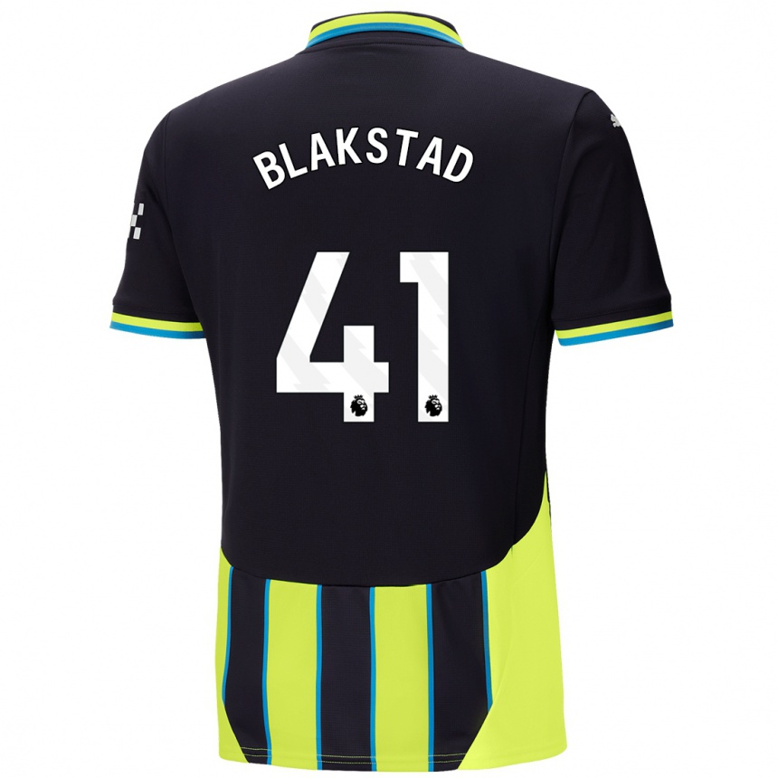 Niño Fútbol Camiseta Julie Blakstad #41 Azul Amarillo 2ª Equipación 2024/25 Argentina