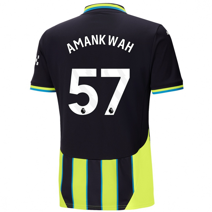 Niño Fútbol Camiseta Yeboah Amankwah #57 Azul Amarillo 2ª Equipación 2024/25 Argentina