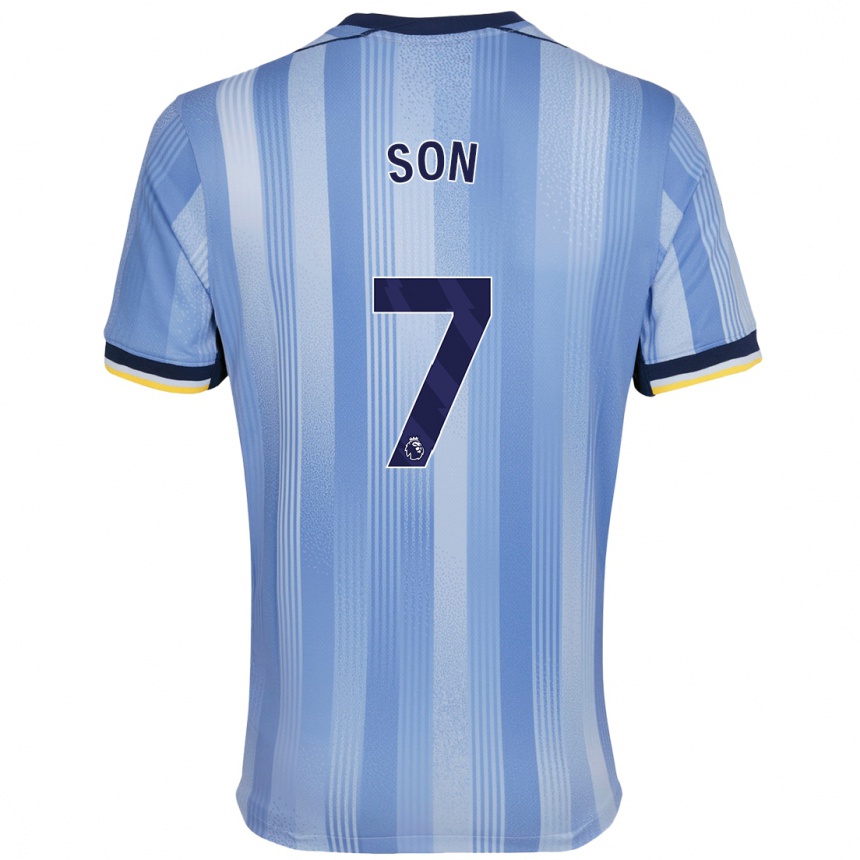 Niño Fútbol Camiseta Heung-Min Son #7 Azul Claro 2ª Equipación 2024/25 Argentina