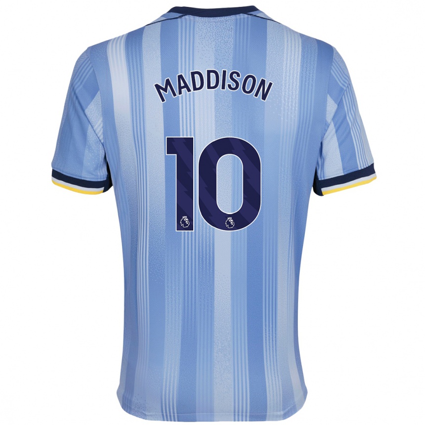 Niño Fútbol Camiseta James Maddison #10 Azul Claro 2ª Equipación 2024/25 Argentina