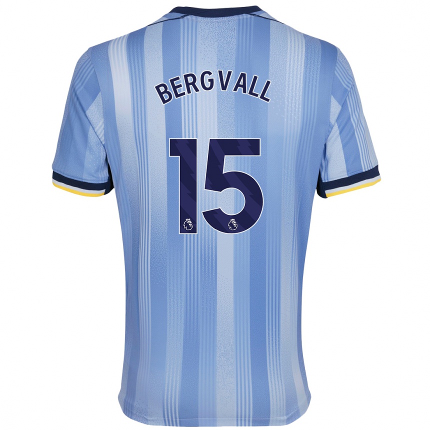 Niño Fútbol Camiseta Lucas Bergvall #15 Azul Claro 2ª Equipación 2024/25 Argentina