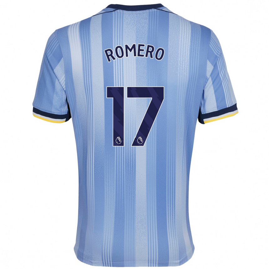 Niño Fútbol Camiseta Cristian Romero #17 Azul Claro 2ª Equipación 2024/25 Argentina