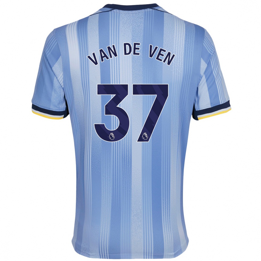 Niño Fútbol Camiseta Micky Van De Ven #37 Azul Claro 2ª Equipación 2024/25 Argentina