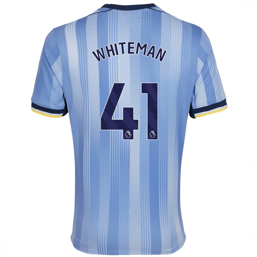 Niño Fútbol Camiseta Alfie Whiteman #41 Azul Claro 2ª Equipación 2024/25 Argentina