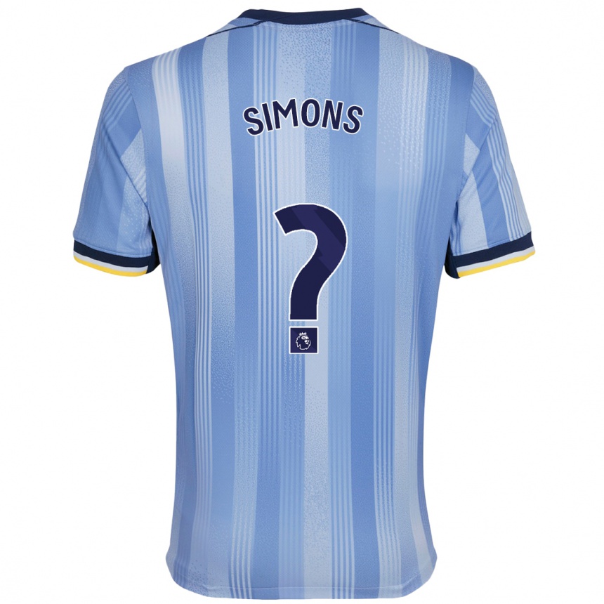 Niño Fútbol Camiseta Zach Simons #0 Azul Claro 2ª Equipación 2024/25 Argentina