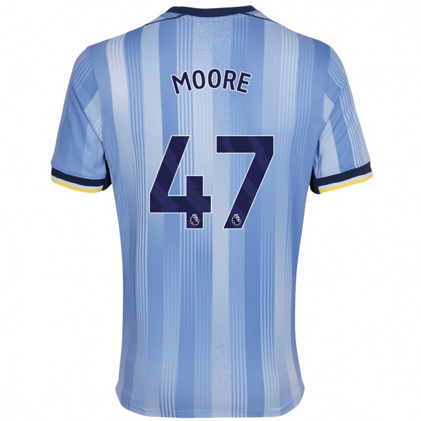 Niño Fútbol Camiseta Mikey Moore #47 Azul Claro 2ª Equipación 2024/25 Argentina