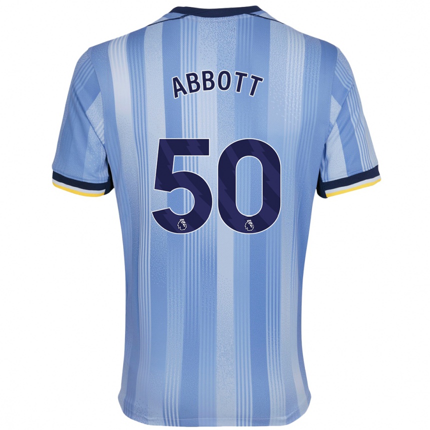 Niño Fútbol Camiseta George Abbott #50 Azul Claro 2ª Equipación 2024/25 Argentina