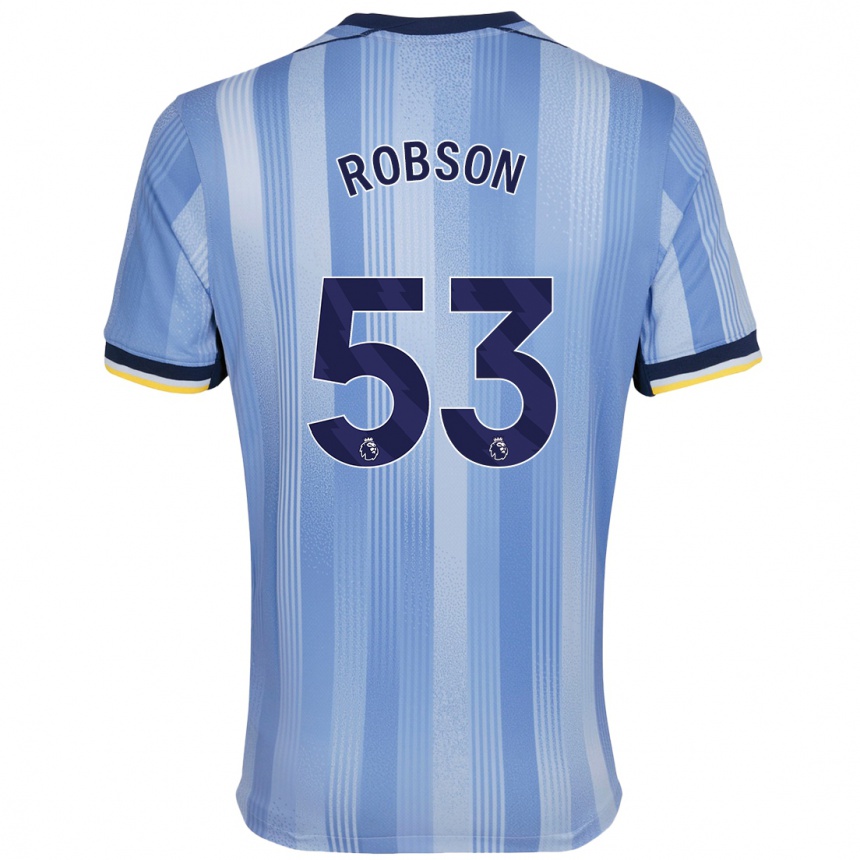 Niño Fútbol Camiseta Max Robson #53 Azul Claro 2ª Equipación 2024/25 Argentina