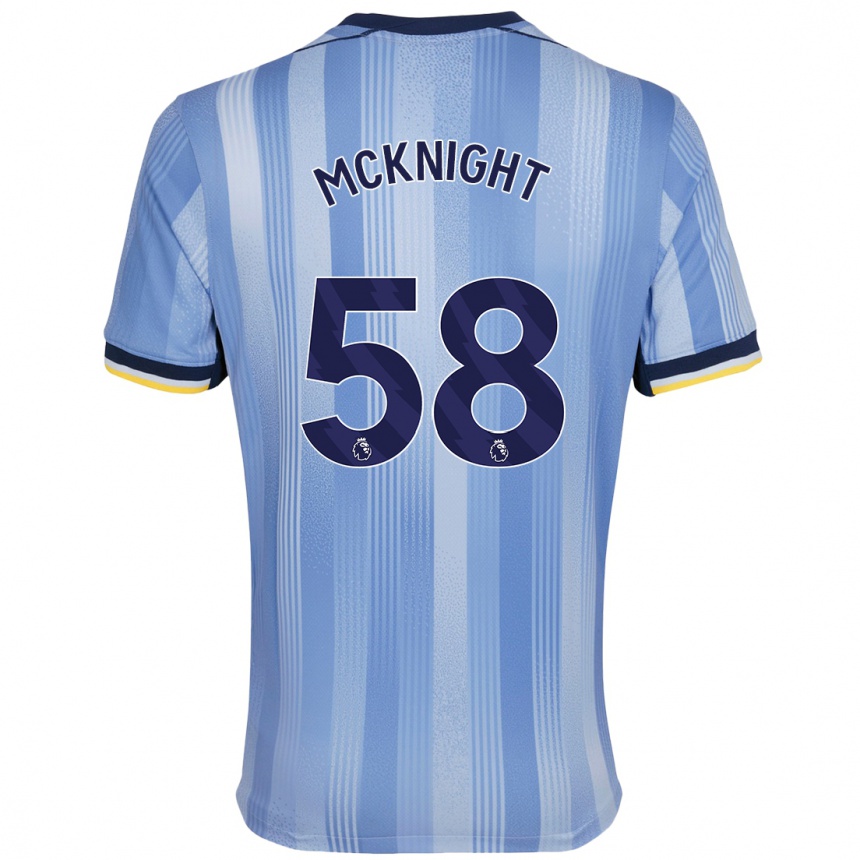 Niño Fútbol Camiseta Maxwell Mcknight #58 Azul Claro 2ª Equipación 2024/25 Argentina