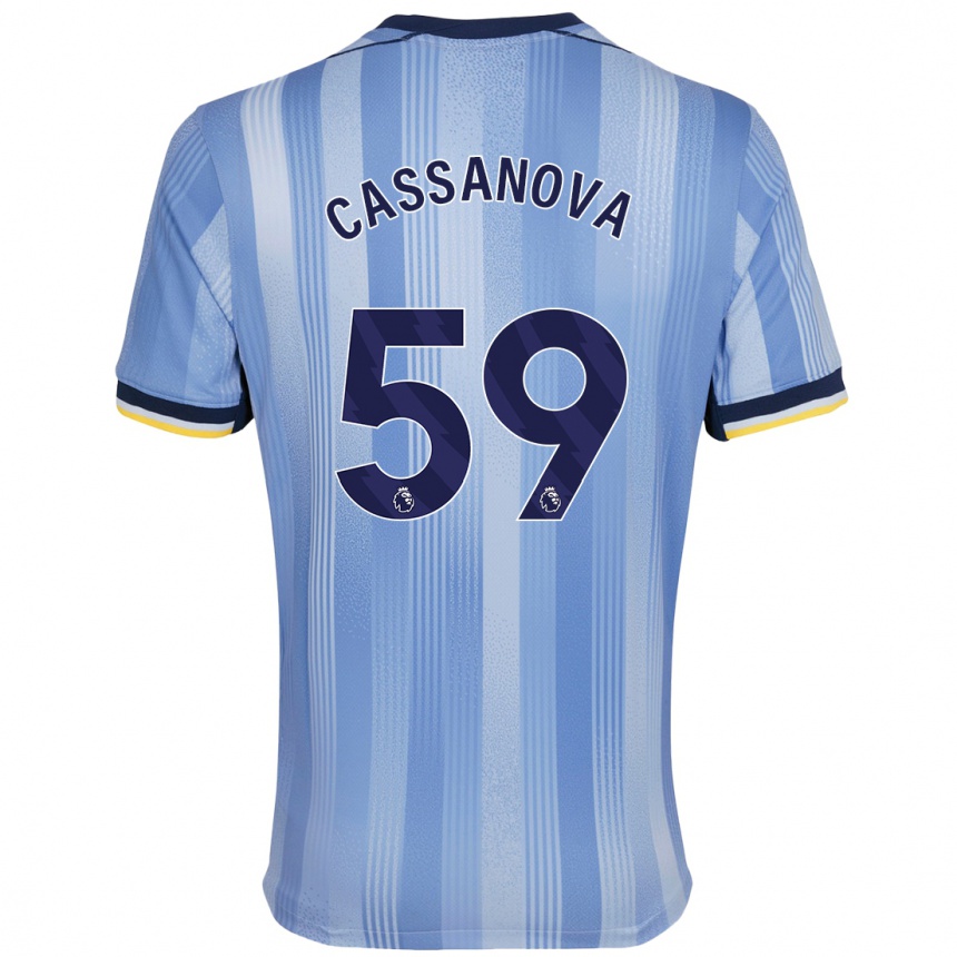 Niño Fútbol Camiseta Dante Cassanova #59 Azul Claro 2ª Equipación 2024/25 Argentina