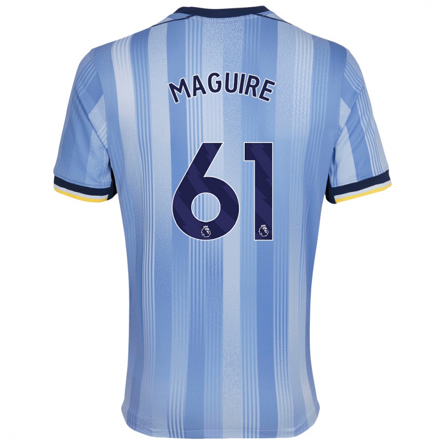 Niño Fútbol Camiseta Aaron Maguire #61 Azul Claro 2ª Equipación 2024/25 Argentina