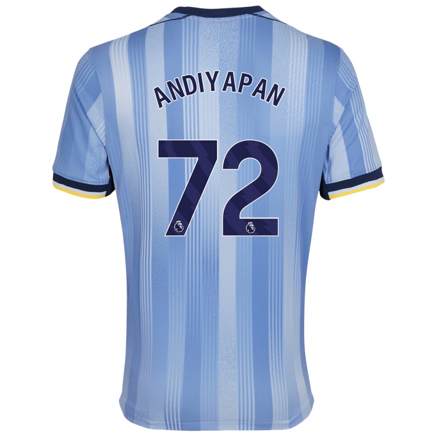 Niño Fútbol Camiseta William Andiyapan #72 Azul Claro 2ª Equipación 2024/25 Argentina