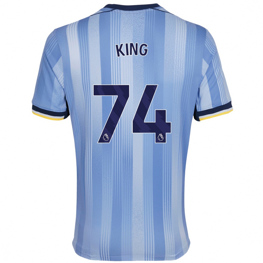 Niño Fútbol Camiseta Maeson King #74 Azul Claro 2ª Equipación 2024/25 Argentina