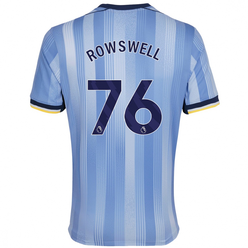 Niño Fútbol Camiseta James Rowswell #76 Azul Claro 2ª Equipación 2024/25 Argentina