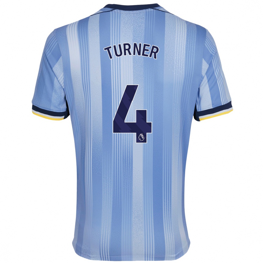 Niño Fútbol Camiseta Amy Turner #4 Azul Claro 2ª Equipación 2024/25 Argentina