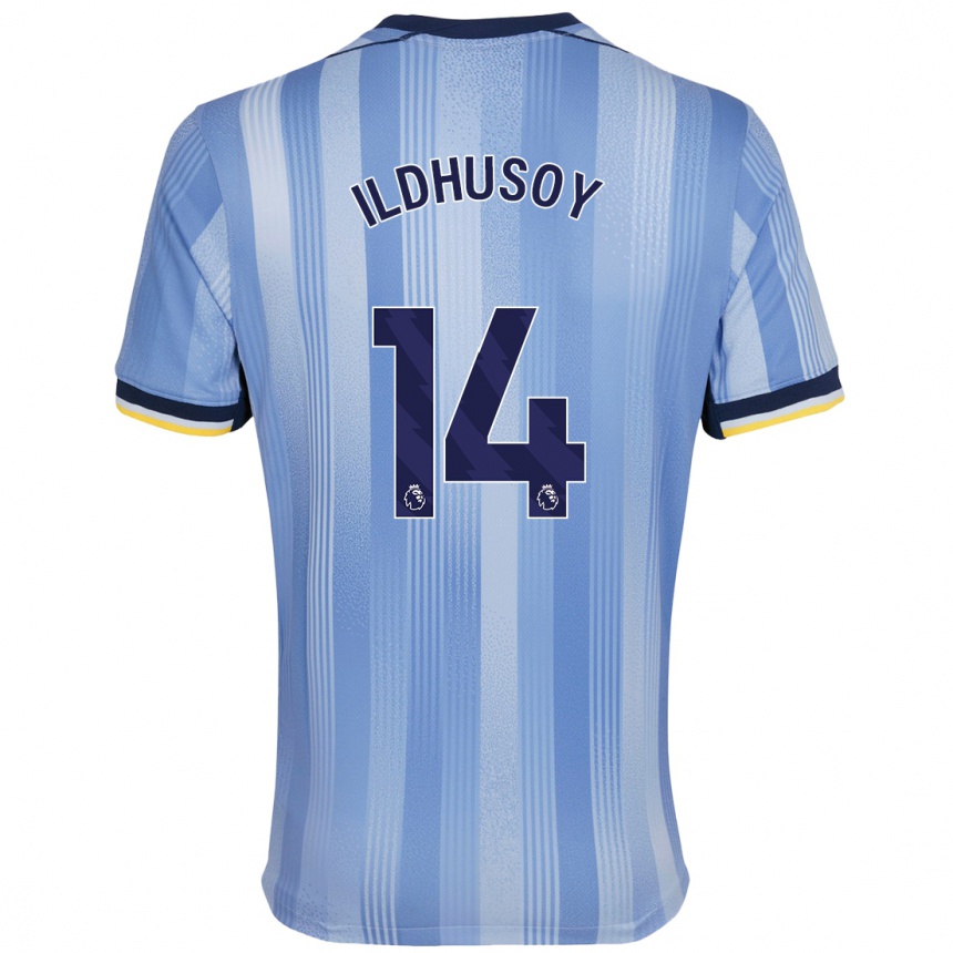 Niño Fútbol Camiseta Celin Bizet Ildhusøy #14 Azul Claro 2ª Equipación 2024/25 Argentina