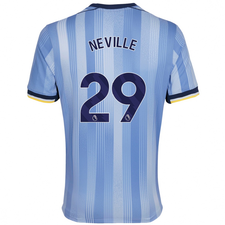 Niño Fútbol Camiseta Ashleigh Neville #29 Azul Claro 2ª Equipación 2024/25 Argentina