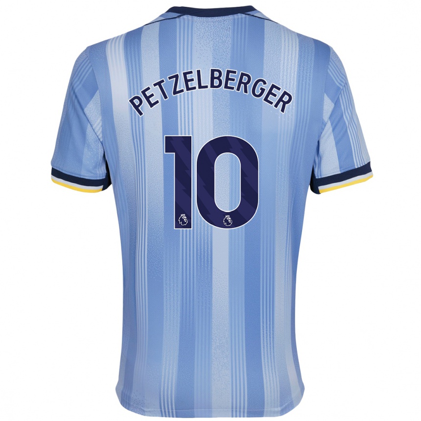 Niño Fútbol Camiseta Ramona Petzelberger #10 Azul Claro 2ª Equipación 2024/25 Argentina