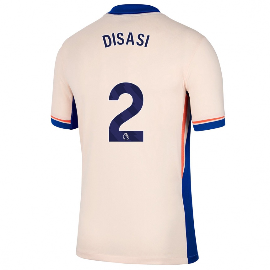 Niño Fútbol Camiseta Axel Disasi #2 Beige Claro 2ª Equipación 2024/25 Argentina