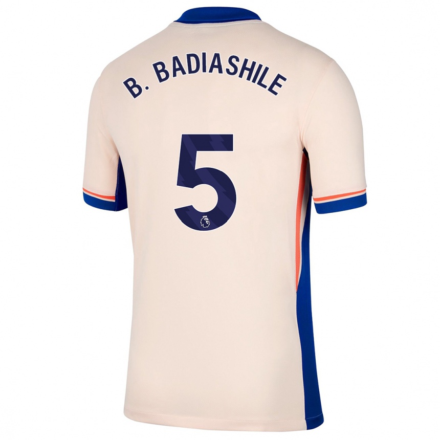 Niño Fútbol Camiseta Benoît Badiashile #5 Beige Claro 2ª Equipación 2024/25 Argentina