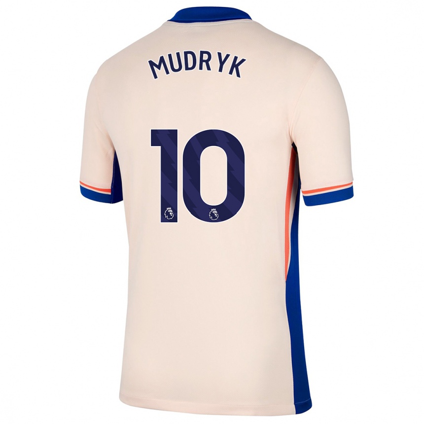 Niño Fútbol Camiseta Mykhaylo Mudryk #10 Beige Claro 2ª Equipación 2024/25 Argentina