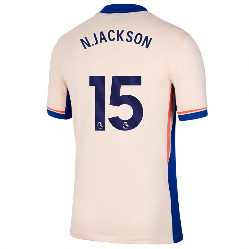 Niño Fútbol Camiseta Nicolas Jackson #15 Beige Claro 2ª Equipación 2024/25 Argentina