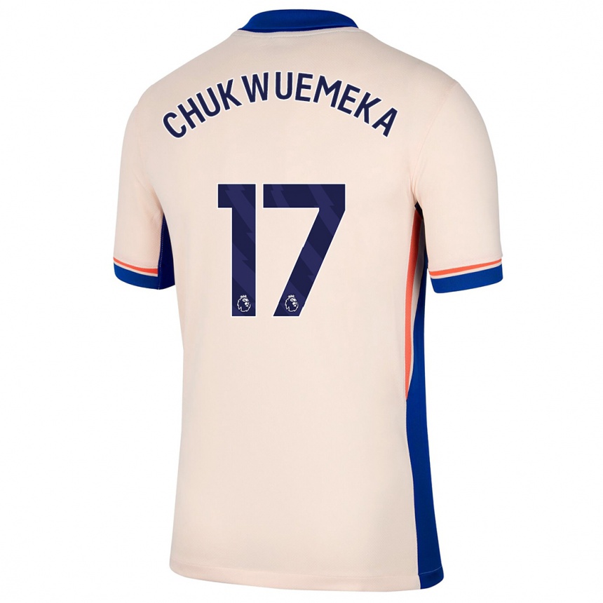 Niño Fútbol Camiseta Carney Chukwuemeka #17 Beige Claro 2ª Equipación 2024/25 Argentina