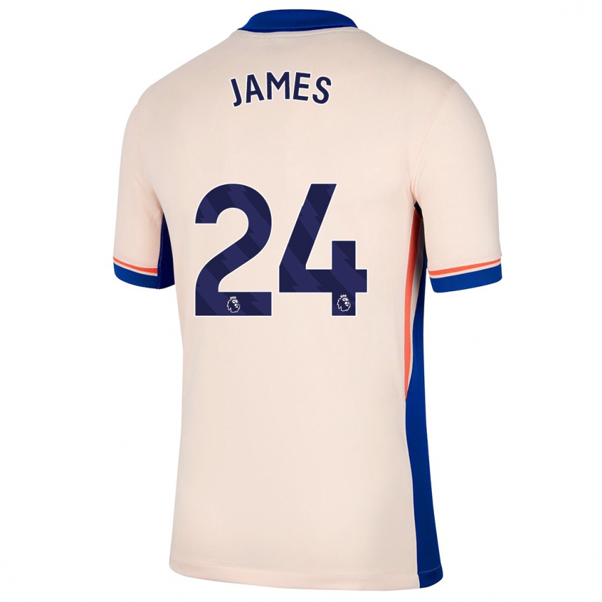 Niño Fútbol Camiseta Reece James #24 Beige Claro 2ª Equipación 2024/25 Argentina