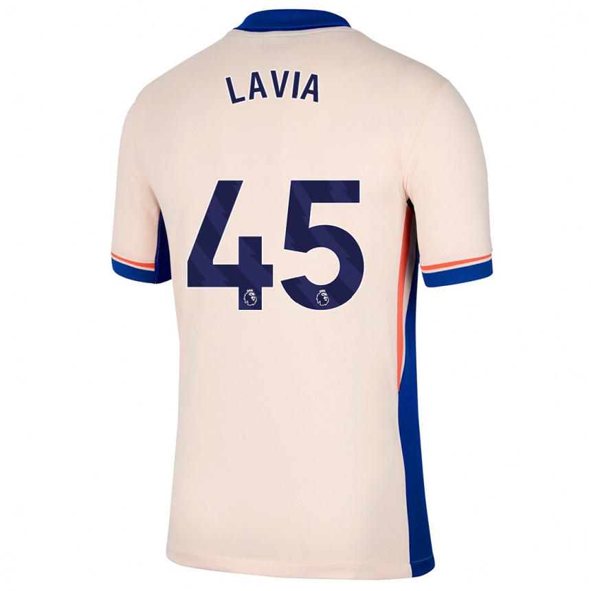 Niño Fútbol Camiseta Roméo Lavia #45 Beige Claro 2ª Equipación 2024/25 Argentina