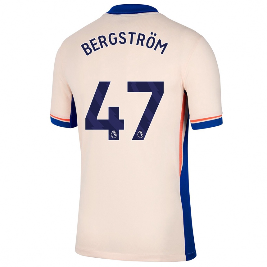 Niño Fútbol Camiseta Lucas Bergström #47 Beige Claro 2ª Equipación 2024/25 Argentina