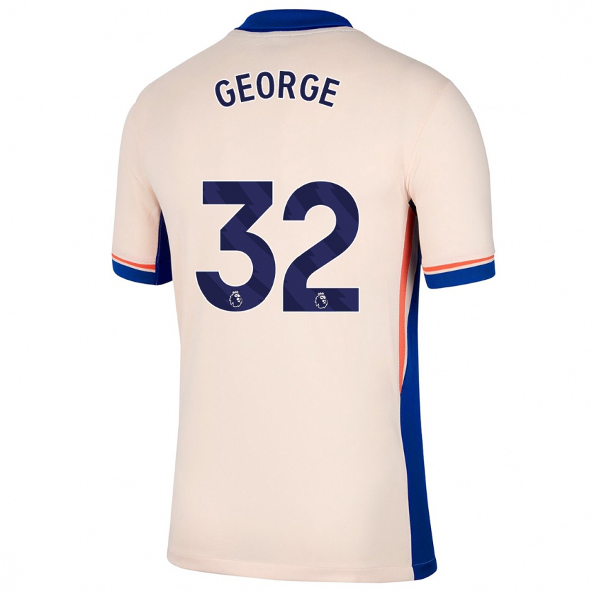 Niño Fútbol Camiseta Tyrique George #32 Beige Claro 2ª Equipación 2024/25 Argentina