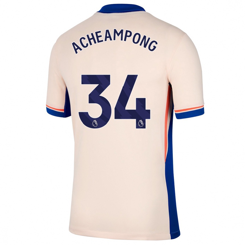 Niño Fútbol Camiseta Josh Acheampong #34 Beige Claro 2ª Equipación 2024/25 Argentina