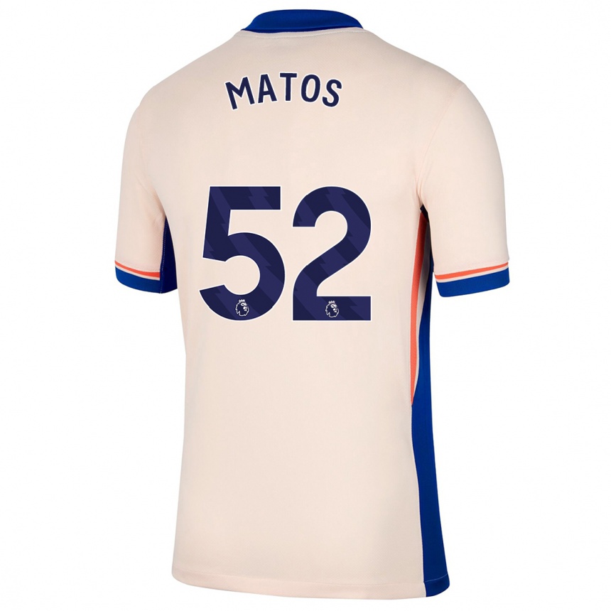 Niño Fútbol Camiseta Alex Matos #52 Beige Claro 2ª Equipación 2024/25 Argentina