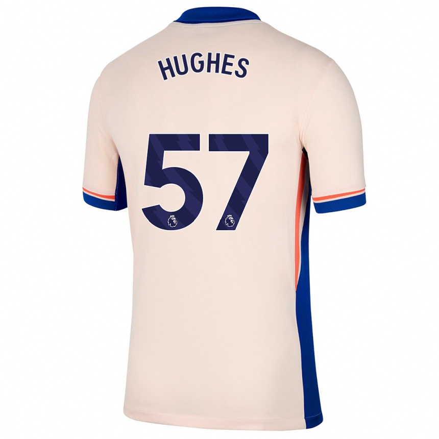 Niño Fútbol Camiseta Brodi Hughes #57 Beige Claro 2ª Equipación 2024/25 Argentina