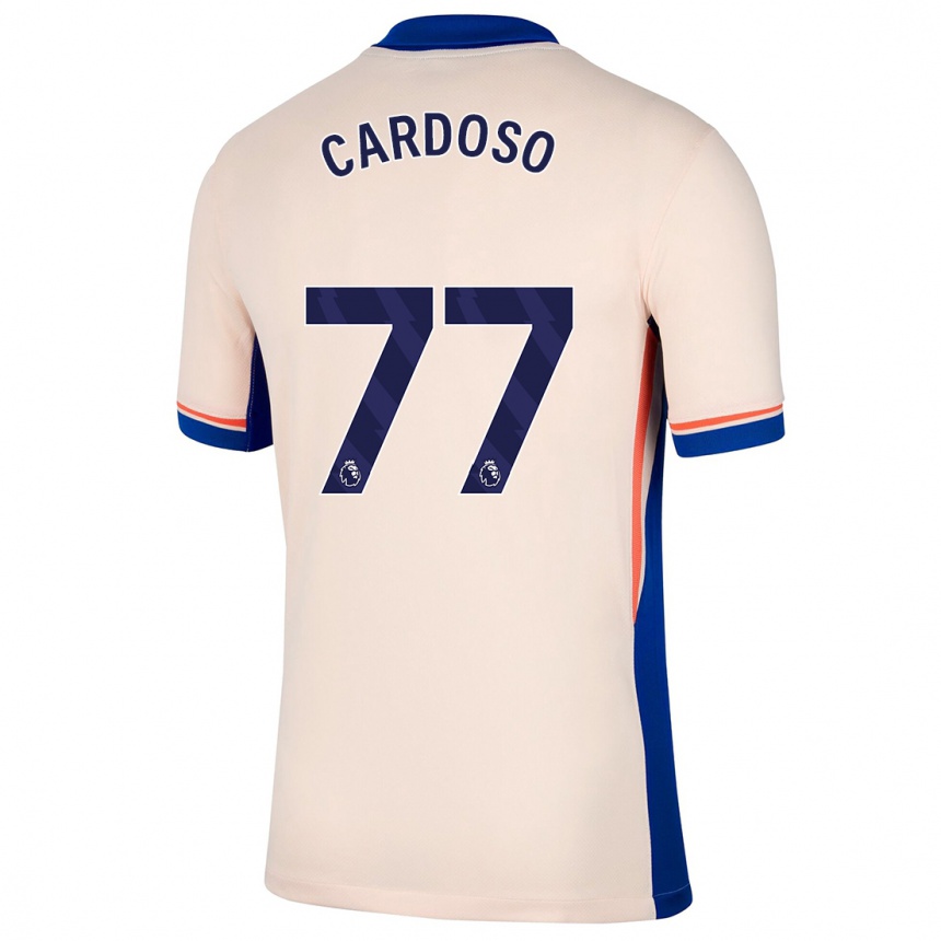 Niño Fútbol Camiseta Leo Cardoso #77 Beige Claro 2ª Equipación 2024/25 Argentina