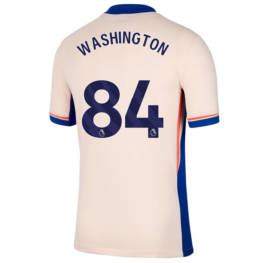 Niño Fútbol Camiseta Marcell Washington #84 Beige Claro 2ª Equipación 2024/25 Argentina