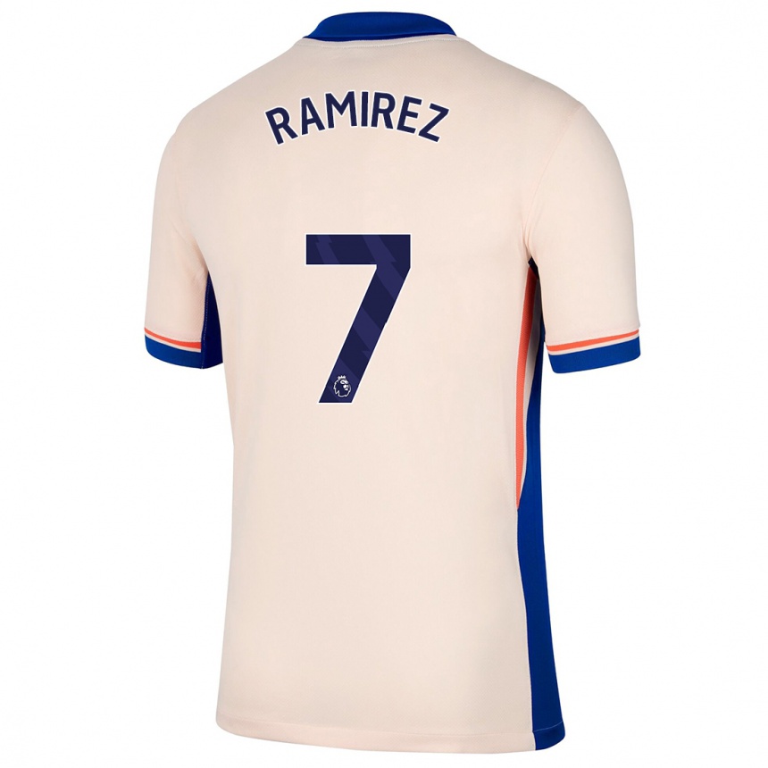 Niño Fútbol Camiseta Mayra Ramírez #7 Beige Claro 2ª Equipación 2024/25 Argentina