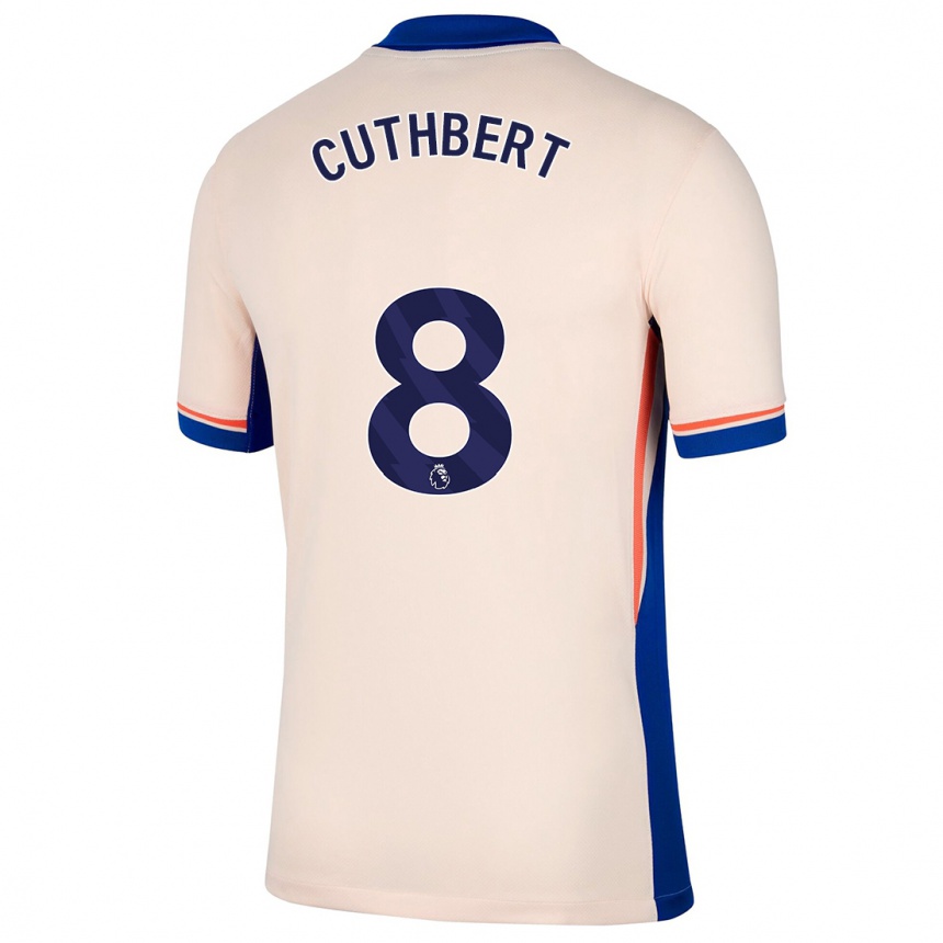 Niño Fútbol Camiseta Erin Cuthbert #8 Beige Claro 2ª Equipación 2024/25 Argentina