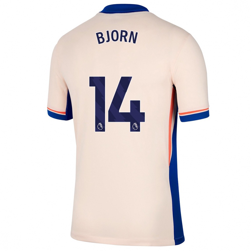 Niño Fútbol Camiseta Nathalie Björn #14 Beige Claro 2ª Equipación 2024/25 Argentina