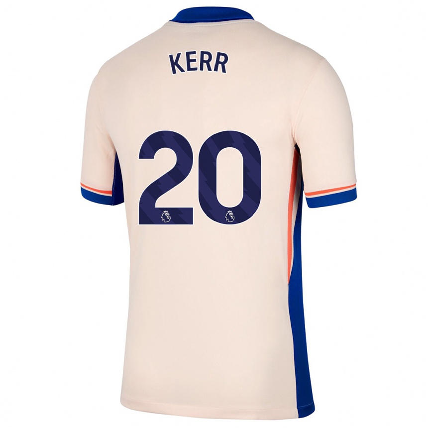 Niño Fútbol Camiseta Sam Kerr #20 Beige Claro 2ª Equipación 2024/25 Argentina