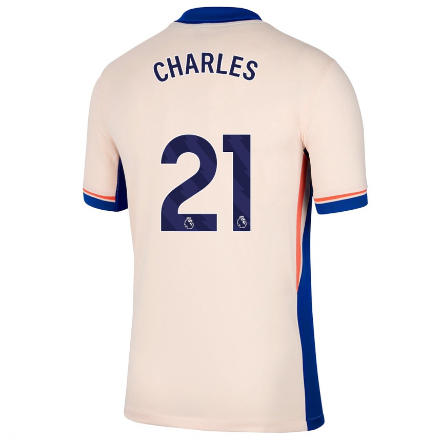 Niño Fútbol Camiseta Niamh Charles #21 Beige Claro 2ª Equipación 2024/25 Argentina