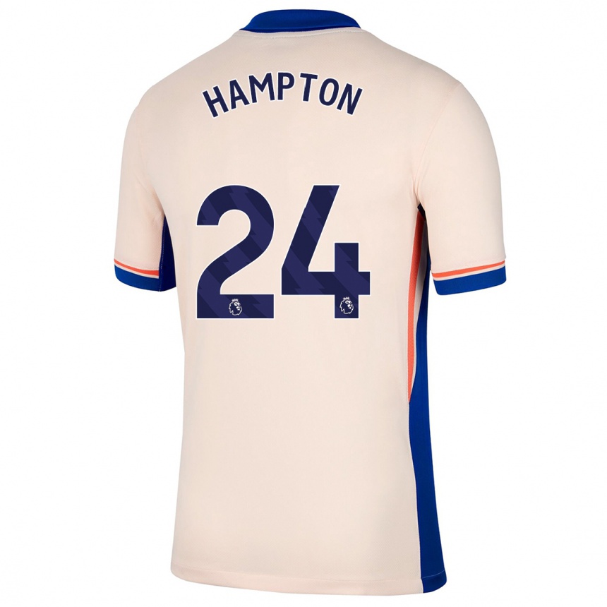 Niño Fútbol Camiseta Hannah Hampton #24 Beige Claro 2ª Equipación 2024/25 Argentina