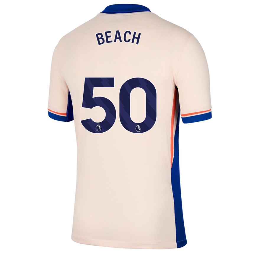 Niño Fútbol Camiseta Eddie Beach #50 Beige Claro 2ª Equipación 2024/25 Argentina