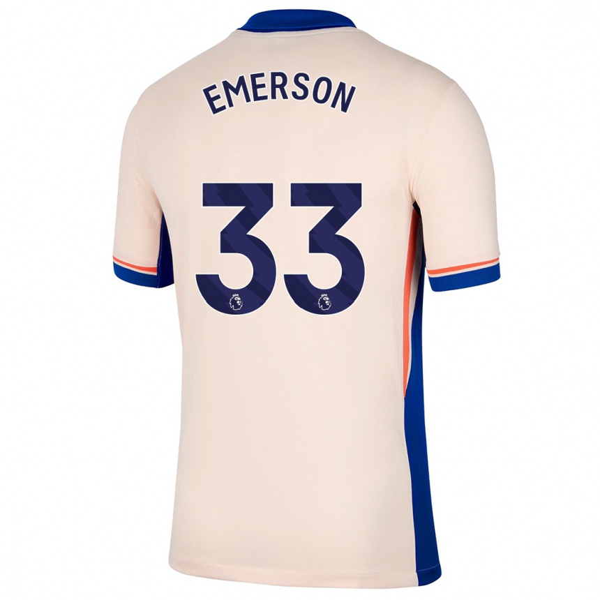 Niño Fútbol Camiseta Emerson #33 Beige Claro 2ª Equipación 2024/25 Argentina