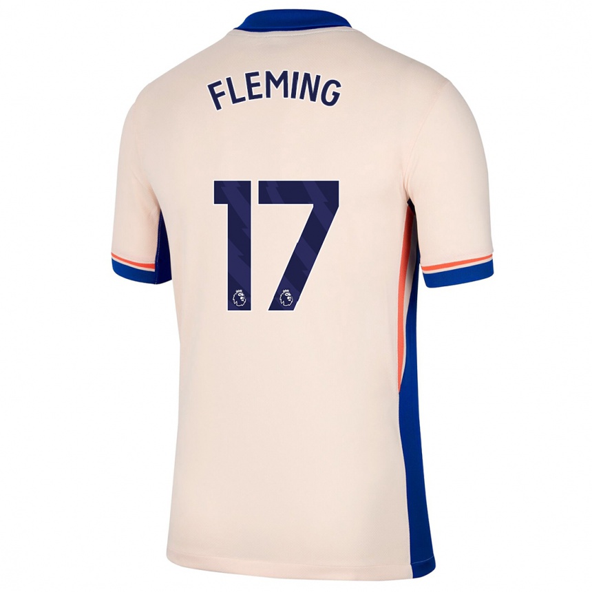 Niño Fútbol Camiseta Jessie Fleming #17 Beige Claro 2ª Equipación 2024/25 Argentina