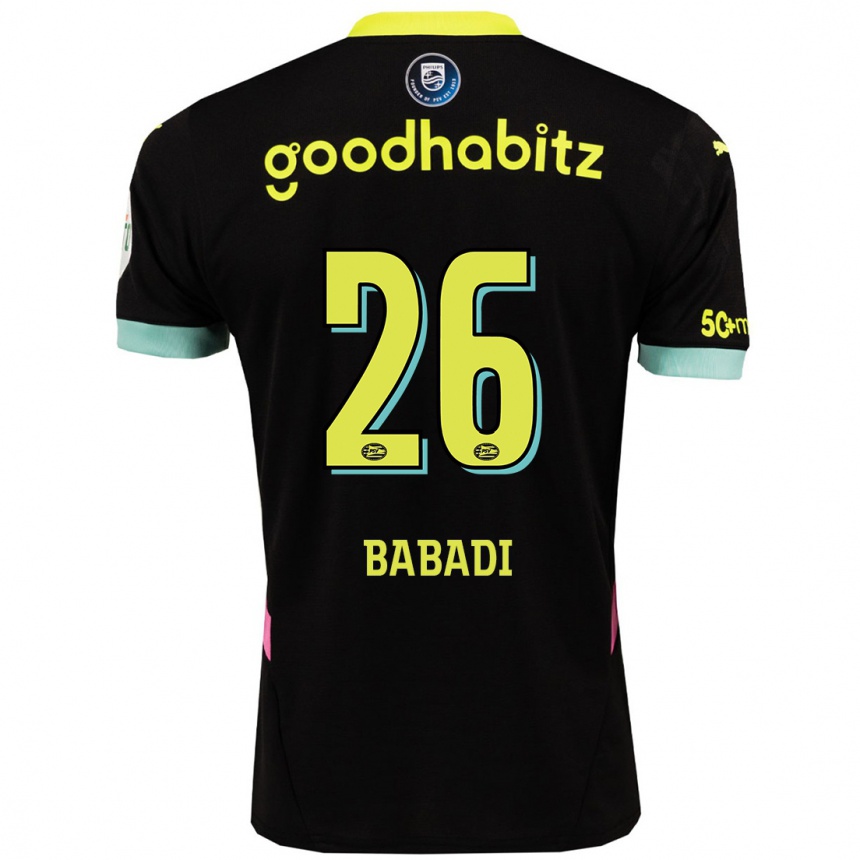 Niño Fútbol Camiseta Isaac Babadi #26 Negro Amarillo 2ª Equipación 2024/25 Argentina