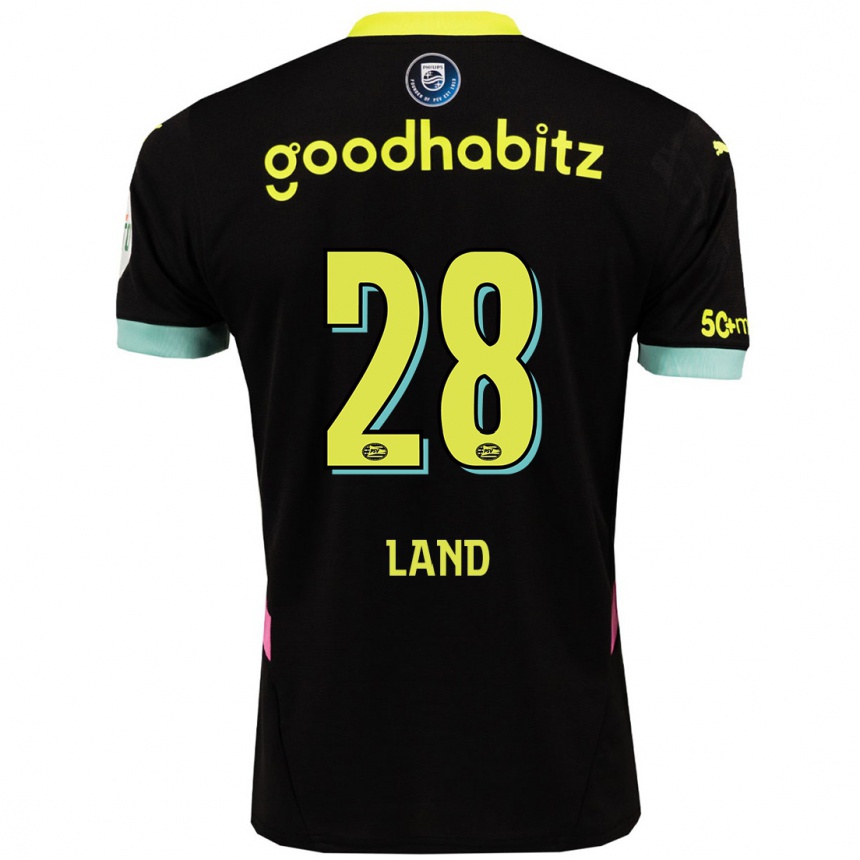 Niño Fútbol Camiseta Tygo Land #28 Negro Amarillo 2ª Equipación 2024/25 Argentina