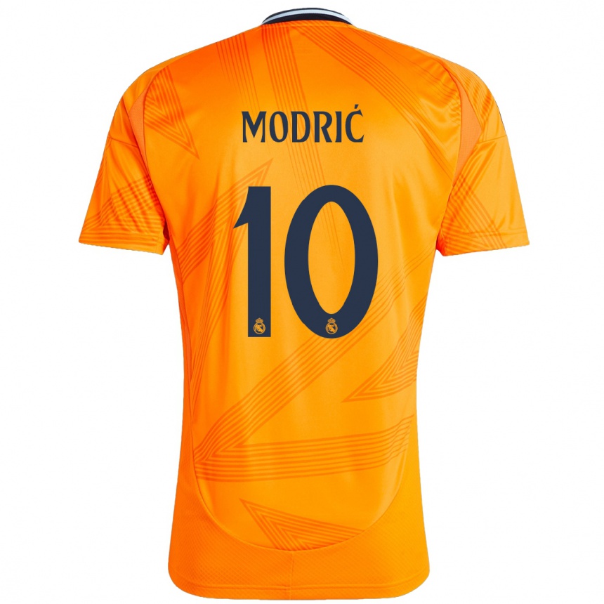 Niño Fútbol Camiseta Luka Modric #10 Naranja 2ª Equipación 2024/25 Argentina